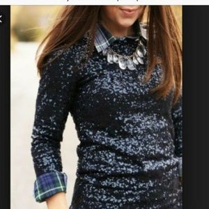 J Crew black sequin top